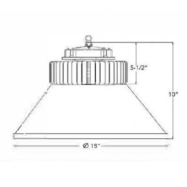 LED Highbay, Aluminum Housing, Al Lens, 220W 24K Lms, 120~277VAC, 80CRI, 4000K UL & DLC - view 2