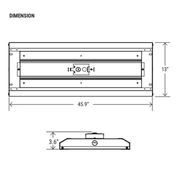 LED Linear High Bay, 300W, 5000K, 480V - view 2