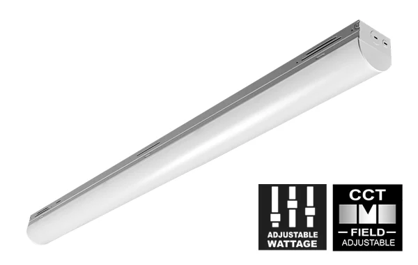 LED Linear Strip Field Adjustable, 4-ft, 25W/30W/40W, 3500K/4000K/5000K, Continuous Dimming