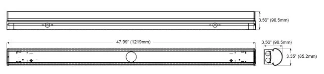 LED Linear Strip Light, 4 Foot, Field Adjustable, 25W/30W/40W, 3500K/4000K/5000K, Continuous Dimming - view 2