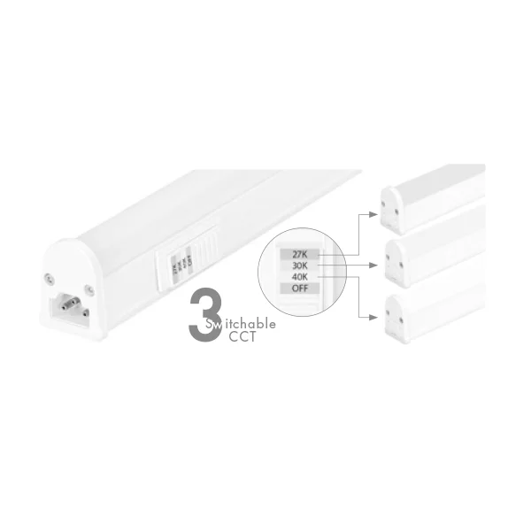 LED Linkable Rigid Linear, 24", Switchable CCT, 90+ CRI, White