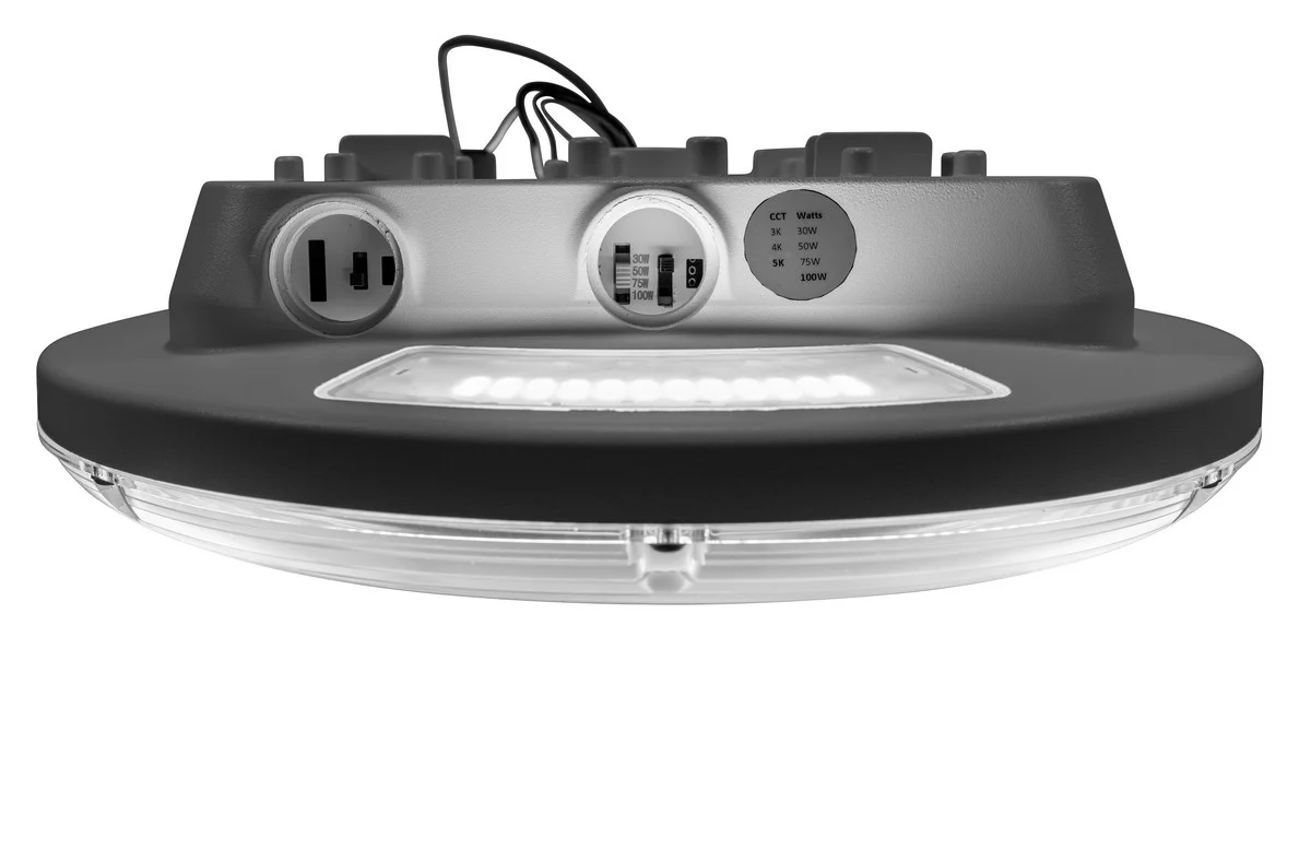 LED Low Profile Parking Garage/Canopy Light, Power and CCT Selectable, 30W/50W/75W/100W, 3000K/4000K...