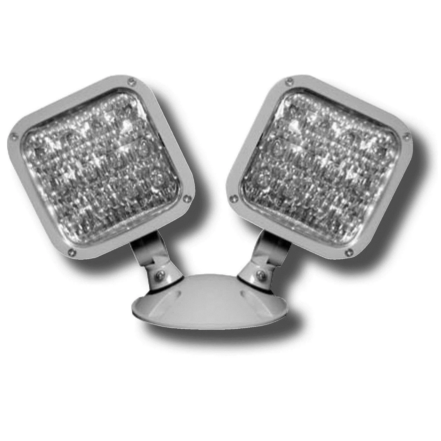 LED Outdoor Polycarbonate / Die-Cast Remote Head, Double Head, Die-Cast Black, Multi-Voltage