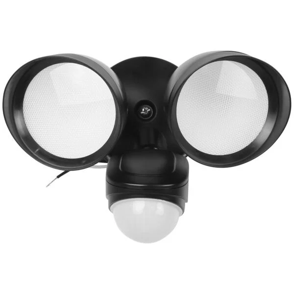 LED Outdoor Dual Head Security Light, Photocell & Motion Sensor, 20 Watts, 1800 Lumens, 3000K Warm W...