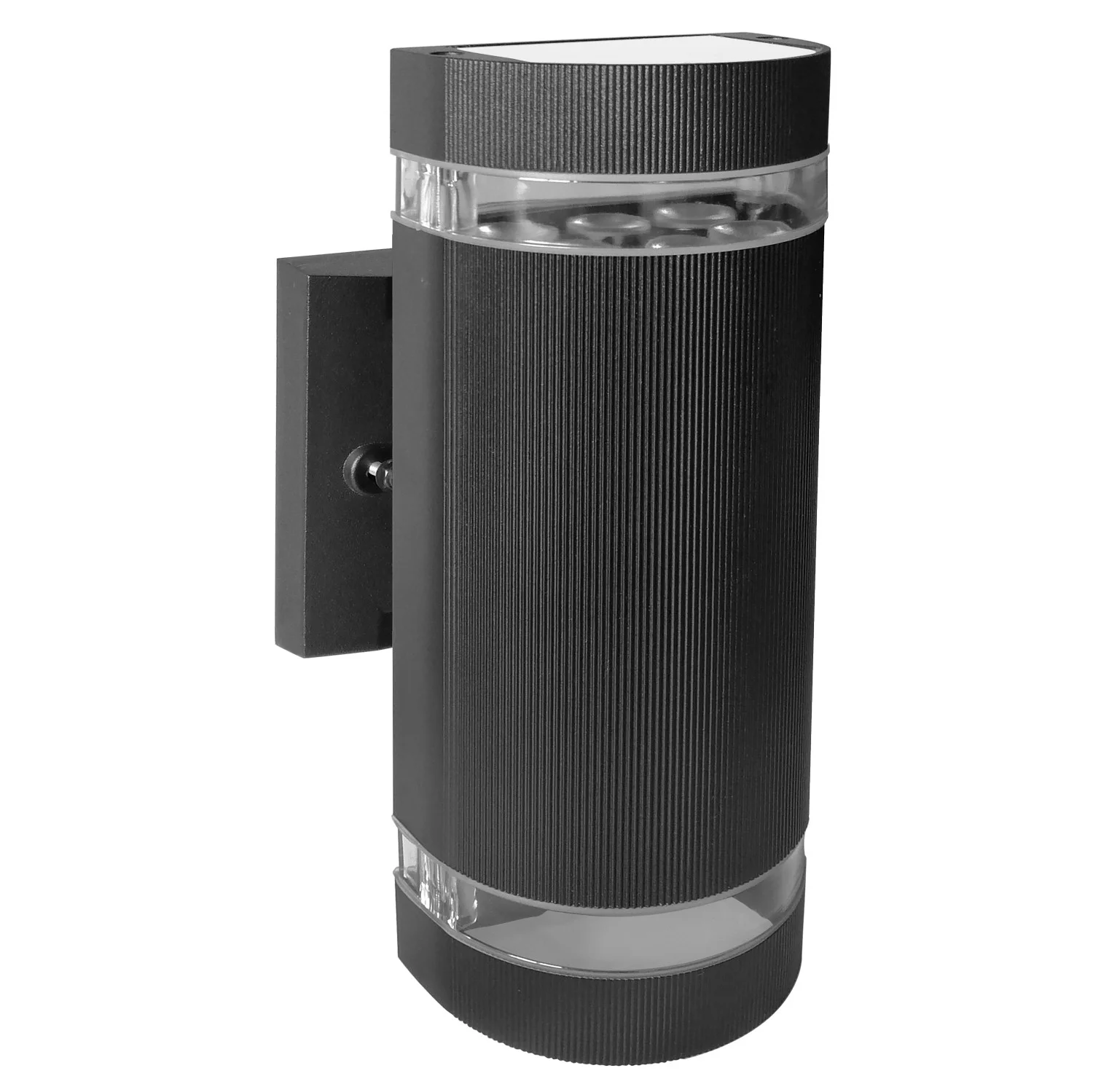 LED Outdoor Half Circle Up/Down Outdoor Wall Sconce Light Fixture, 12 Watts, Black, Color Selectable 30K/40K/50K