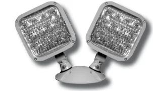 LED Outdoor Polycarbonate Double Remote Head, Gray Finish