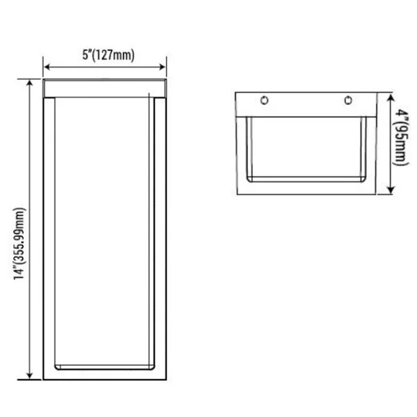 LED Outdoor Wall Sconce, MWP02 Series, 18W/20W/22W, 3000K/4000K/5000K Selectable, Oil Rubbed Bronze,...