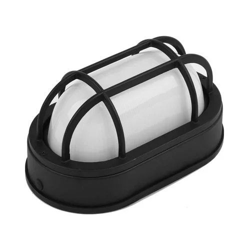 LED Oval Bulkhead Wall Mount, Matt Black Housing, Frosted Glass Lens, 6CCT Selectable - view 3