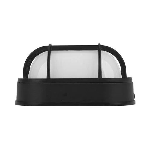 LED Oval Bulkhead Wall Mount, Matt Black Housing, Frosted Glass Lens, 6CCT Selectable - view 5