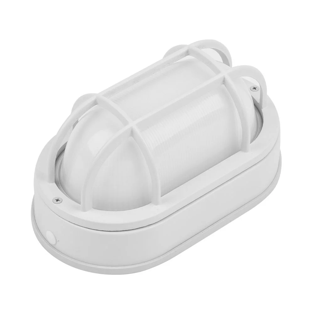 LED Oval Bulkhead Wall Mount, Matt White Housing, Frosted Glass Lens, 6 CCT Selectable - view 2