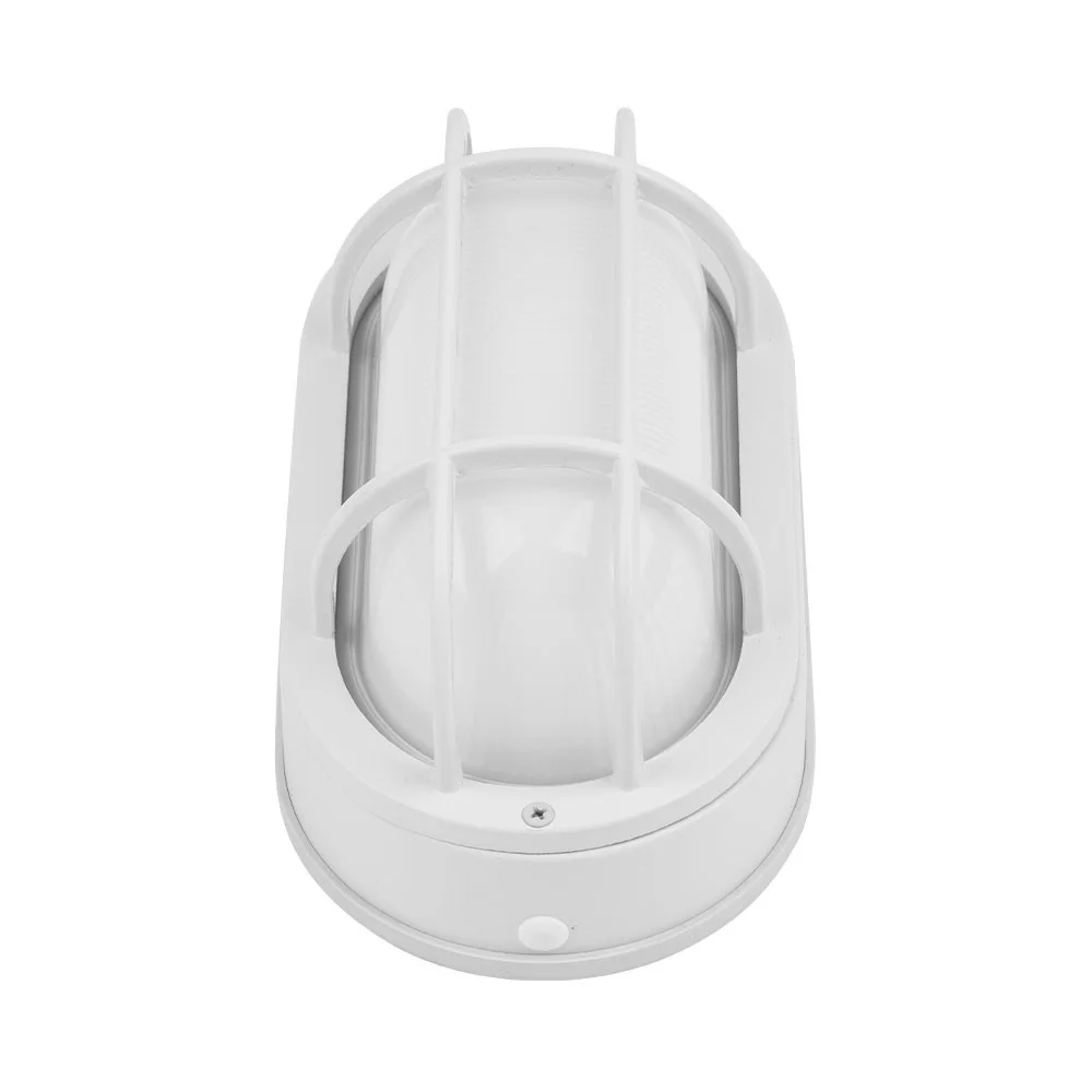 LED Oval Bulkhead Wall Mount, Matt White Housing, Frosted Glass Lens, 6 CCT Selectable - view 3