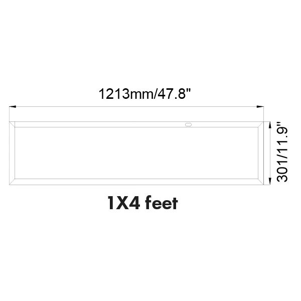 Edge-Lit Light Panel, 1x4 feet, 2534W, 3500K/4000K/5000K - view 2