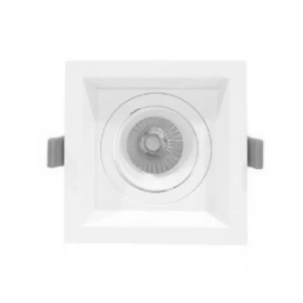 LED Recessed Light with 1 Slot White Trim, White Finish