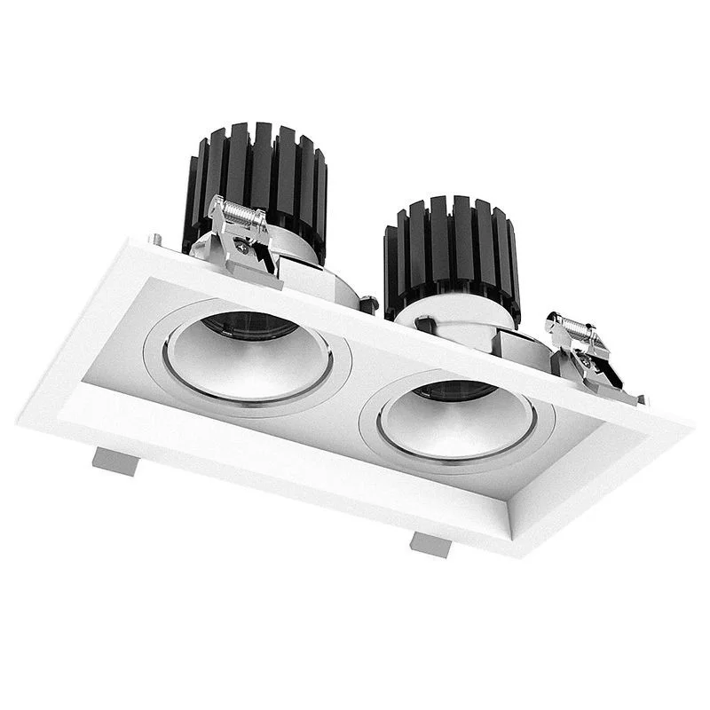 LED Recessed Light With 2 Slot White Trim