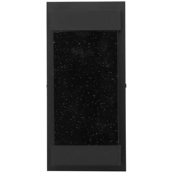 LED Rectangular Outdoor Wall Sconce, Seedy Glass, Up & Down, 12-Inch, 22W, 3000K, Black - view 3