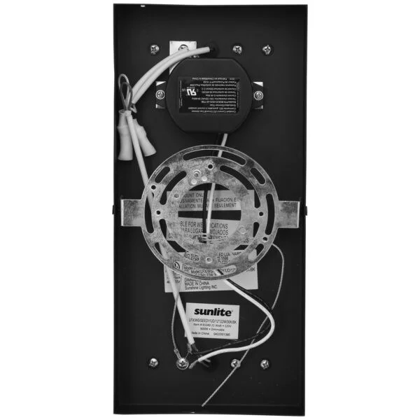 LED Rectangular Outdoor Wall Sconce, Seedy Glass, Up & Down, 12-Inch, 22W, 3000K, Black - view 4