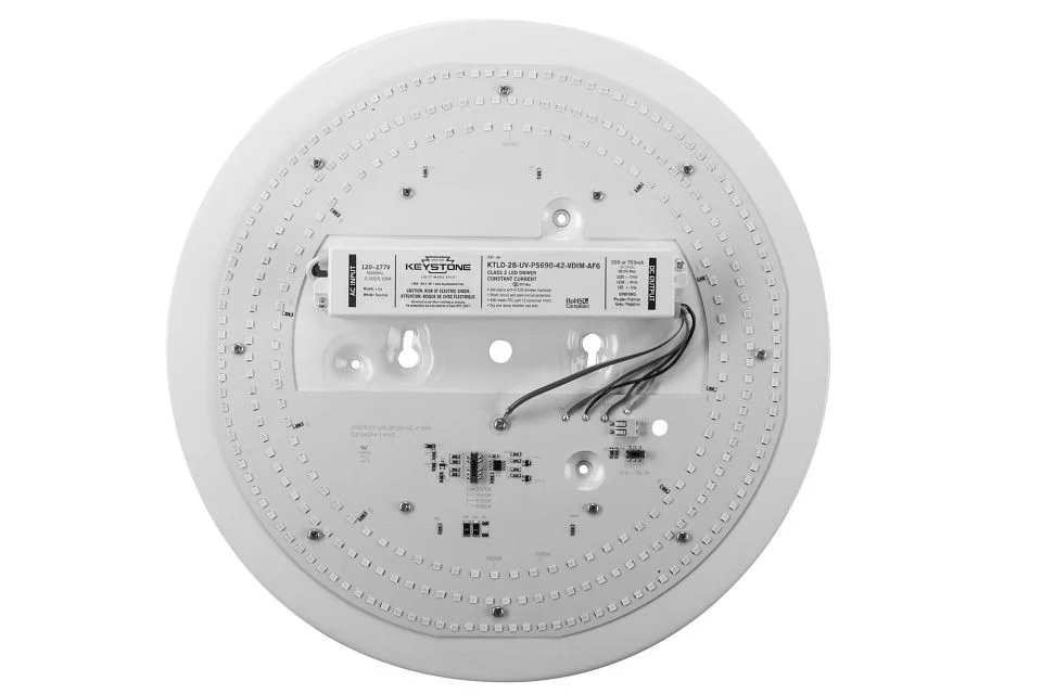 LED Retrofit Kit, 13in Circular Pan, 120-277V Input, 0-10V Dimming, Power Selectable between 21W and 28.5W, Color Select