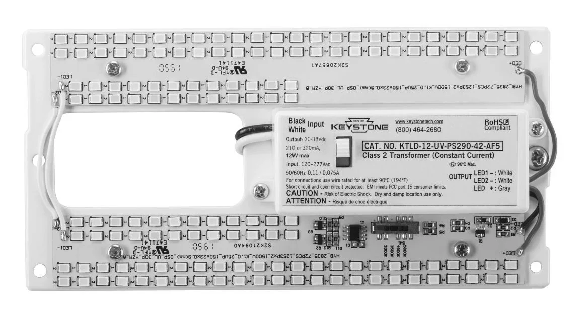 LED Retrofit Kit, 6in Rectangular Pan, 120-277V Input, Power Selectable between 8W and 12W, Color Selectable between 3,0