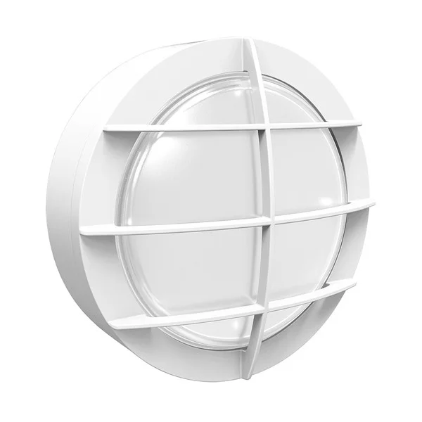 LED Round Flat Bulkhead 9/12/15W 30/40/50K Photocell, White