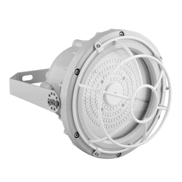 LED Round Highbay, 100W, 5000K, Flat Clear Lens, No Extra Optics, 3/4 NPT