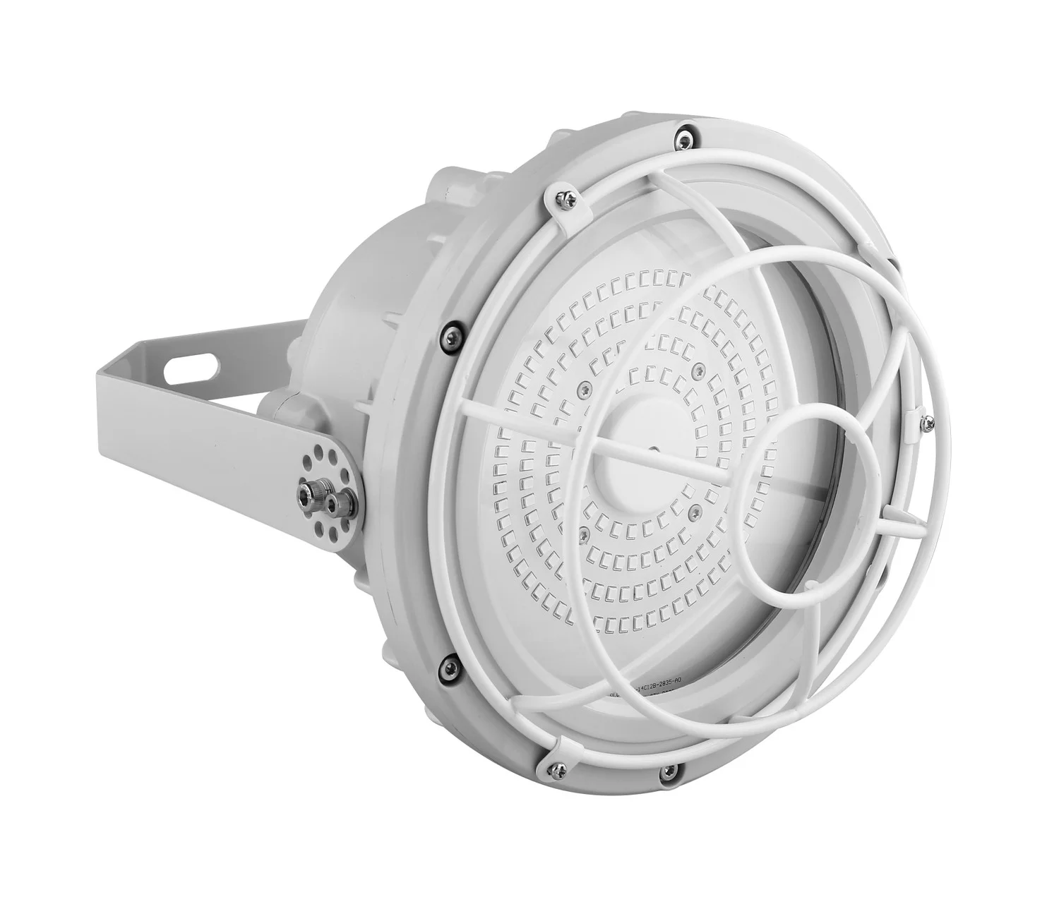 LED Round Highbay for Hazardous Locations, 150W, 5000K, 277-480V, Flat Clear Lens, No Extra Optics, 3/4 NPT