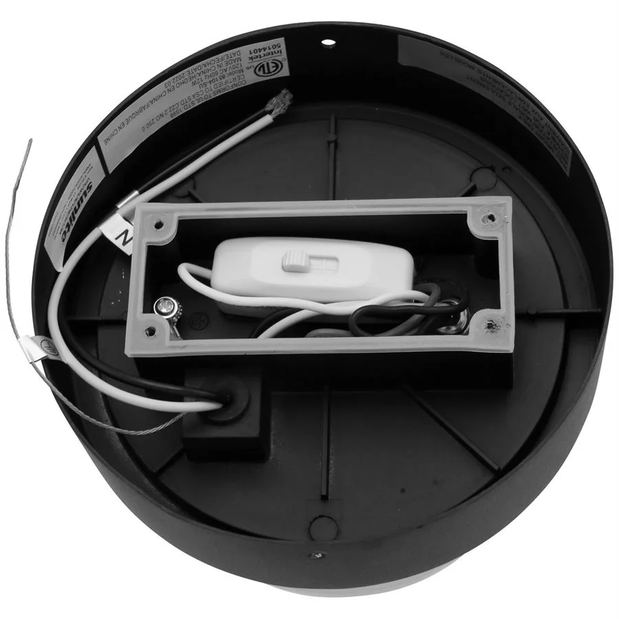 LED Round Modern Outdoor Light Fixture, 12W, 850 lumens, 3000K/4000K/5000K selectable, 90+ CRI, ETL ...