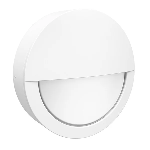 LED Round Nautica Bulkhead 9/12/15W 30/40/50K Photocell, White