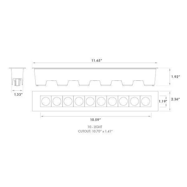 LED Spotlight Canless Architectural Multilight, 10-Light, 18W, 120V, 1200lm, 90 CRI, 5CCT Selectable - view 2