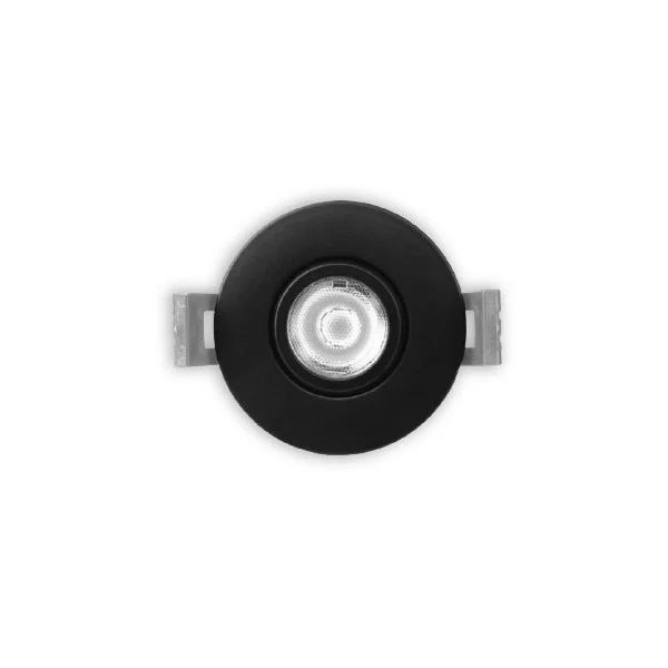 LED Spotlight Canless Gimbal, 5 CCT Selectable, Round, Black, 3 inch