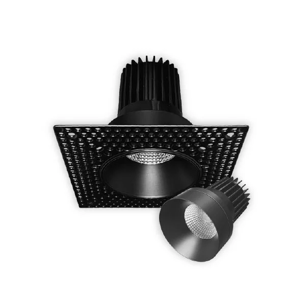 LED Spotlight-Canless, Push and Lock Trimless, 3", CCT Selectable, Black Finish, 38º