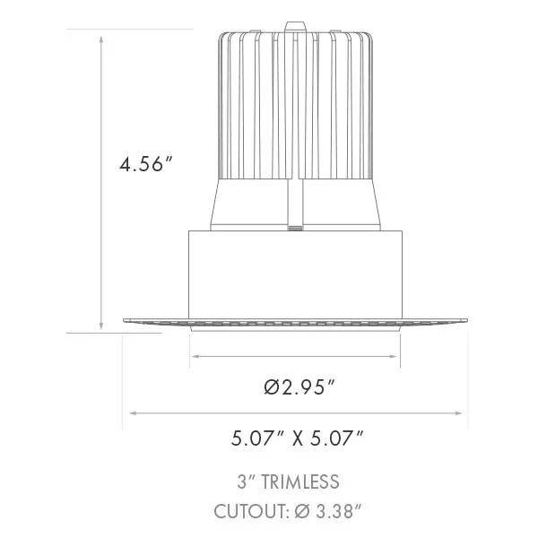 LED Spotlight-Canless, Push and Lock Trimless, 3”, CCT Selectable, Black Finish, 38º - view 2