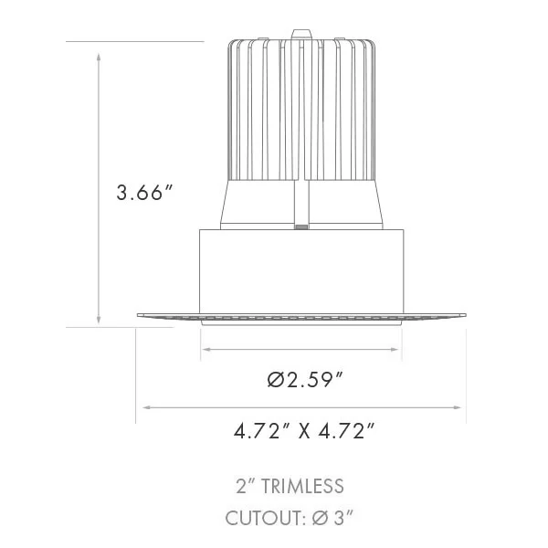LED Spotlight-Canless, Push and Lock Trimless, 4", CCT Selectable, Black, 60º, Floating Gimbal - view 2