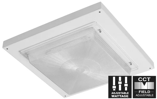 LED Square Canopy Luminaire, Field Adjustable, 13W/15W/20W, 3500K/4000K/5000K