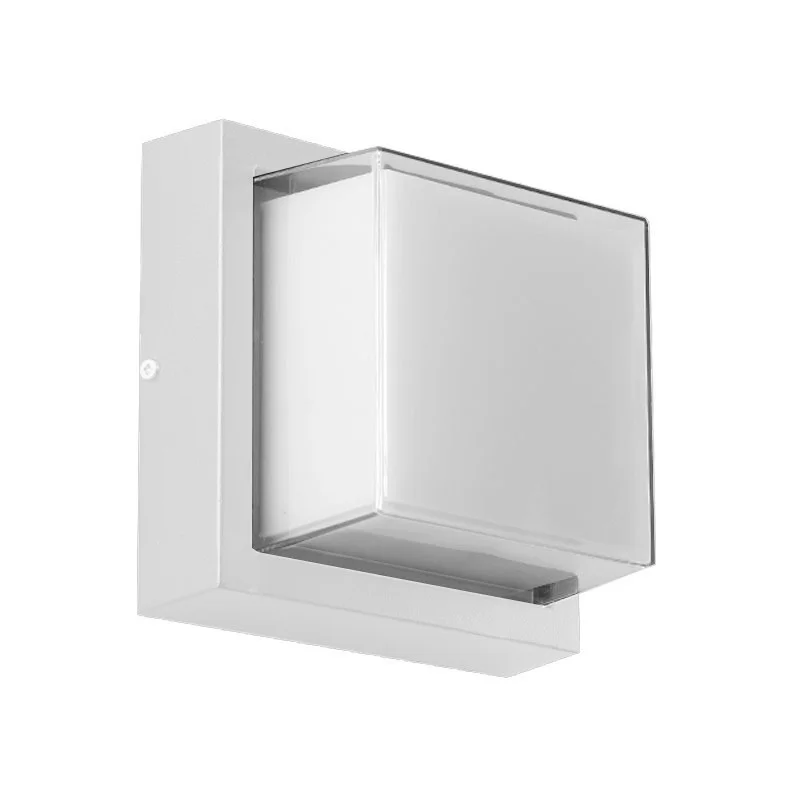 LED Square Modern Outdoor Light Fixture, 12 Watts, CCT Selectable 30K/40K/50K, White