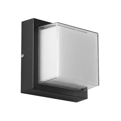 LED Square Modern Outdoor Light Fixture, 12W, 850 lumens, 3000K/4000K/5000K, 90+ CRI, 120V, Black