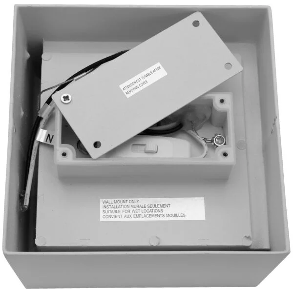 LED Square Modern Outdoor Light Fixture, 12W, Square, White, CCT Selectable 30K/40K/50K, 90 CRI - view 4
