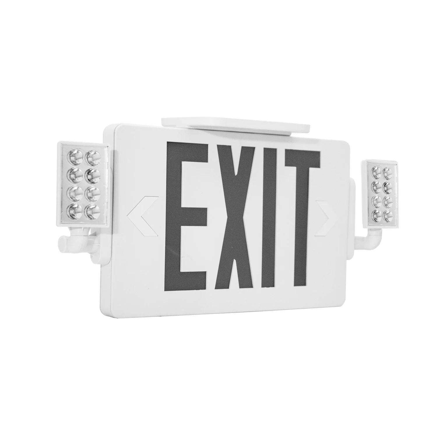 LED Super Slim Exit Sign with Adjustable Emergency Light Heads