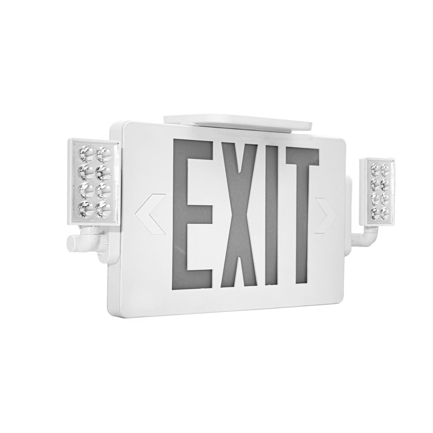 LED Super Slim Exit Sign with Adjustable Emergency Light Heads - view 2