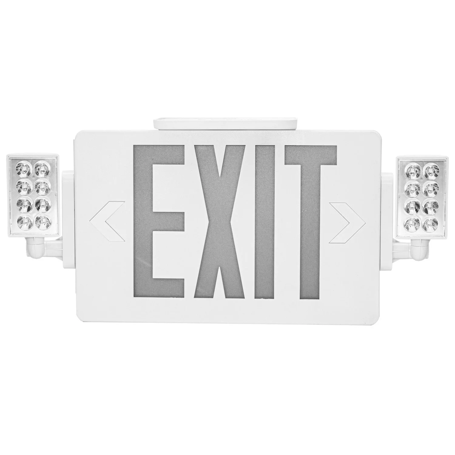 LED Super Slim Exit Sign with Adjustable Emergency Light Heads - view 4