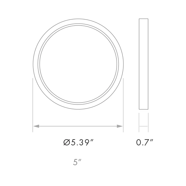 LED Surface Mount Slim, 5 CCT Selectable, 5", Round - view 2