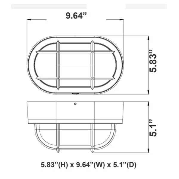 LED Traditional Bulkhead 14/19/24W 30/40/50K Photocell - view 2