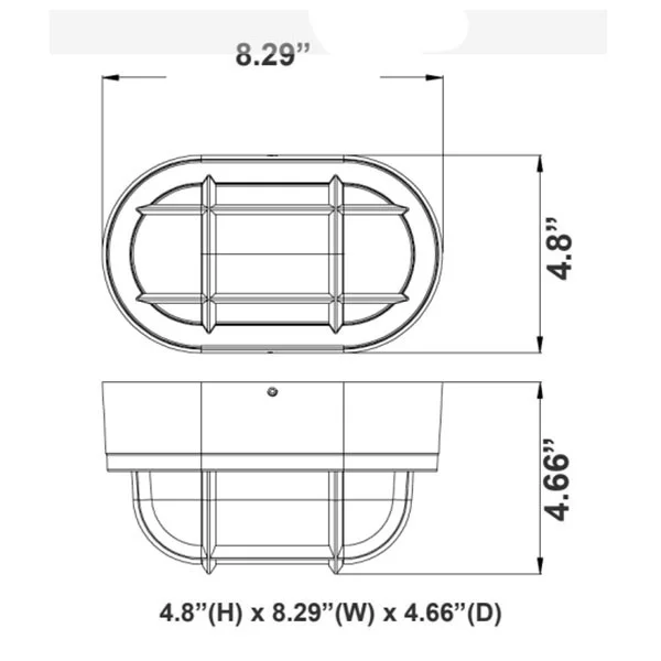 LED Traditional Bulkhead 6/8/10W 30/40/50K Photocell - view 2
