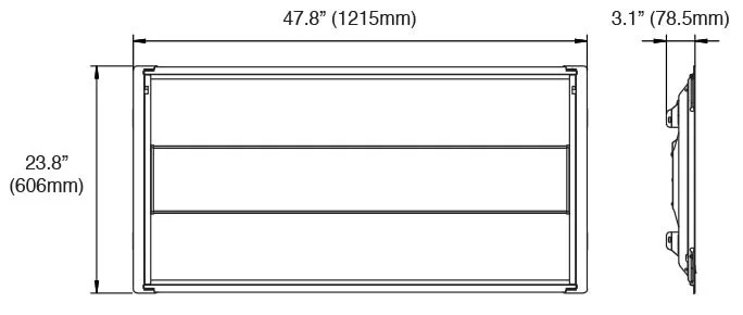 LED Troffer Retrofit Kit, 1'x4', 83+ CRI, Field Adjustable CCT - view 3