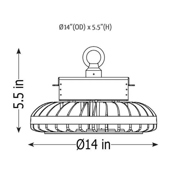 LED UFO High Bay Fixture, 220W, Neutral White - view 2