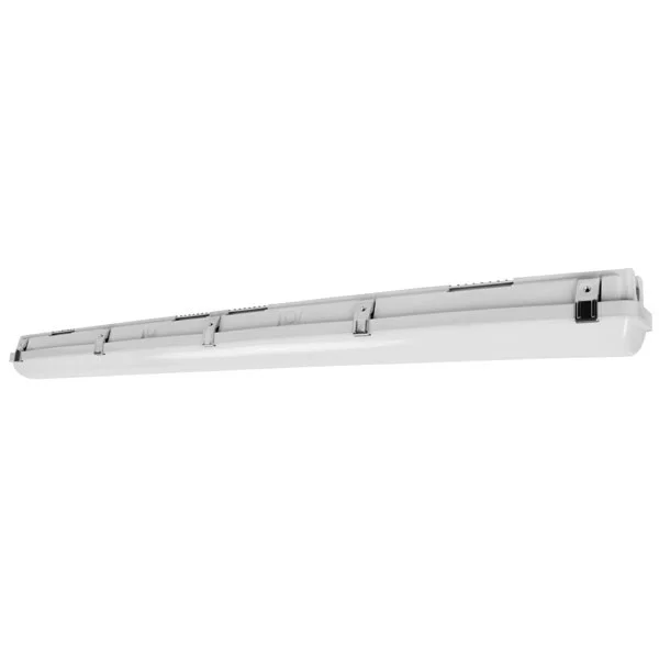 LED Vapor Tight Fixture, 8FT, 70W, Tunable Power & CCT, Heavy Duty Grey Plastic Housing