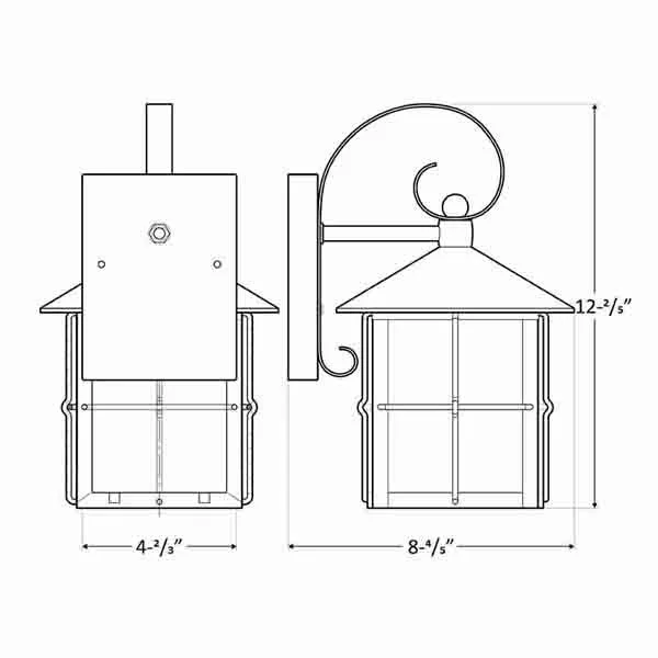 LED Wall Lantern 12W 5CCT NON-DIM, Black - view 5