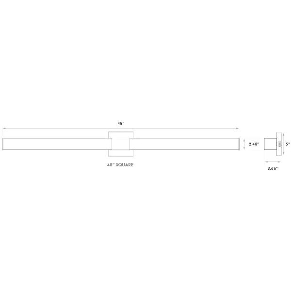 LED Wall Mount, Vanity Wall Sconce, 3-CCT Selectable, 48" Round, Brushed Nickel Finish - view 2
