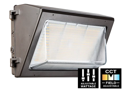 LED Wall Pack Luminaire, 30W/45W/60W, Field Adjustable Color Temp
