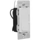 LED Wall Rocker Style, Slide Bar Triac Dimmer Switch, Wall Plates Included, Single Pole or 3-Way Switching, White