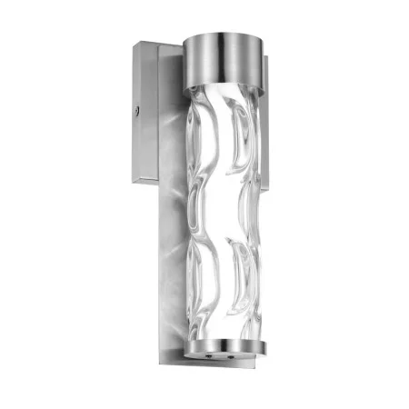 LED Wall Sconce, 12W, 120-277V, 3000K|4000K, 1000lm, Satin Nickel, Art Glass
